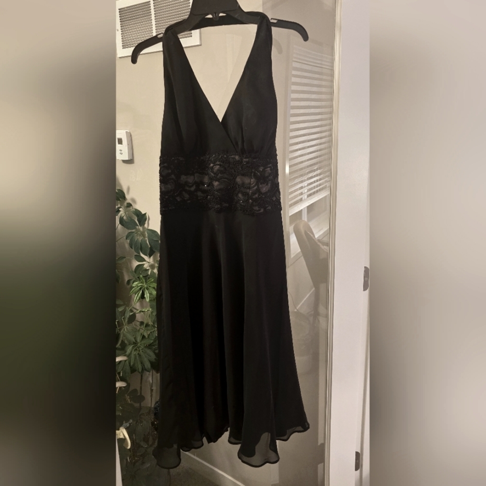 Women's Black Halter Dress
